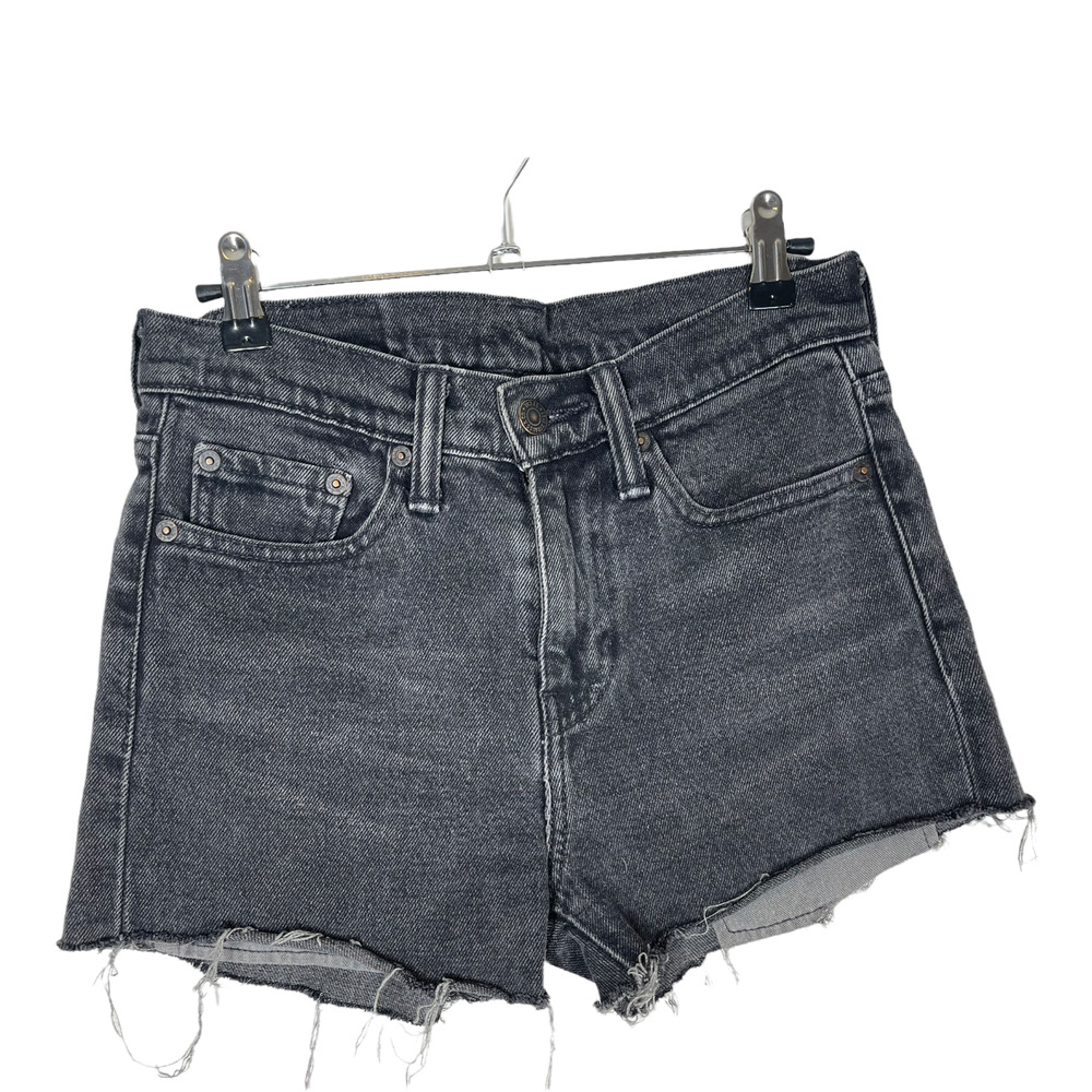 Levi's Faded Black 510 High Rise Denim Cut-Off Shorts 26